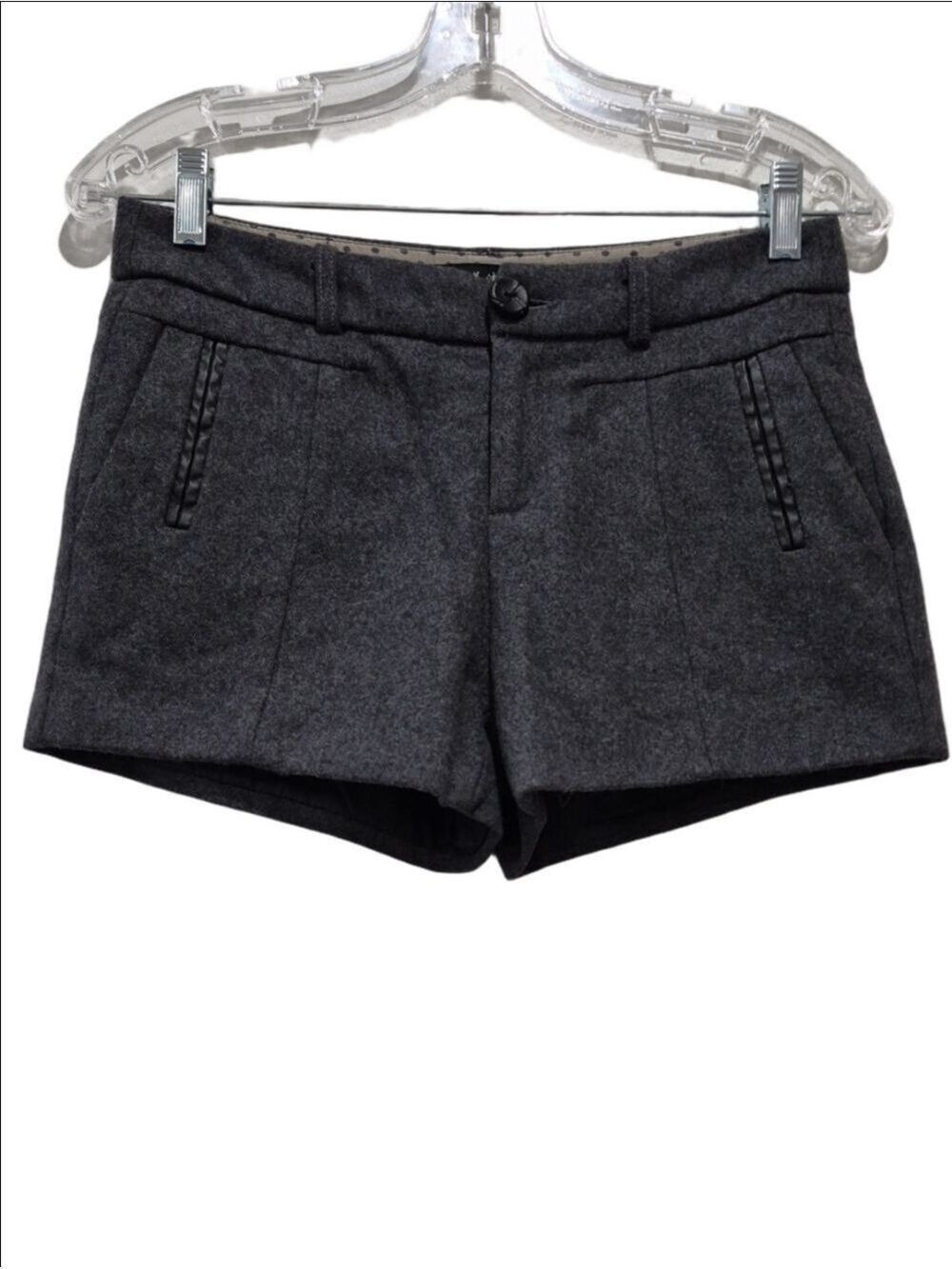 Huamoyu Women's Grey Tweed Shorts – Cozy Winter/Fall Style